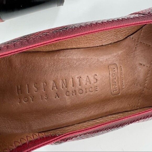 Hispanitas Selene Pointed Toe Leather Pumps Red Snake Size 40 9 US - Picture 13 of 16